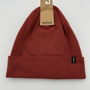 NWT PRANA Flip It Beanie - Rust Unisex One Size